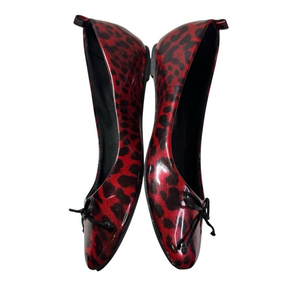 Chicos leopard cheetah animal print patent ballet flats shoes women’s 7 M - Picture 6 of 14